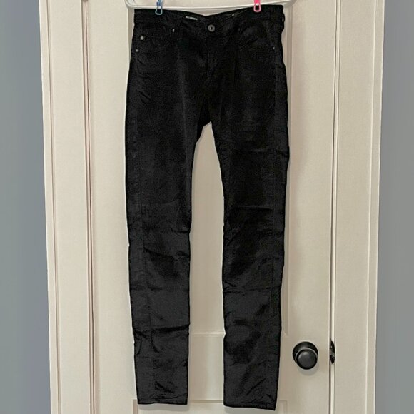 AG Adriano Goldschmied black corduroy pants the legging super skinny size 27R - Picture 1 of 10